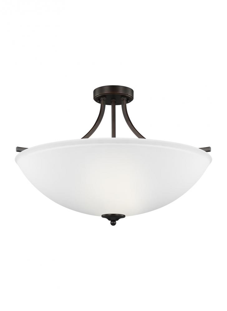 Geary Large Four Light Semi-Flush Convertible Pendant