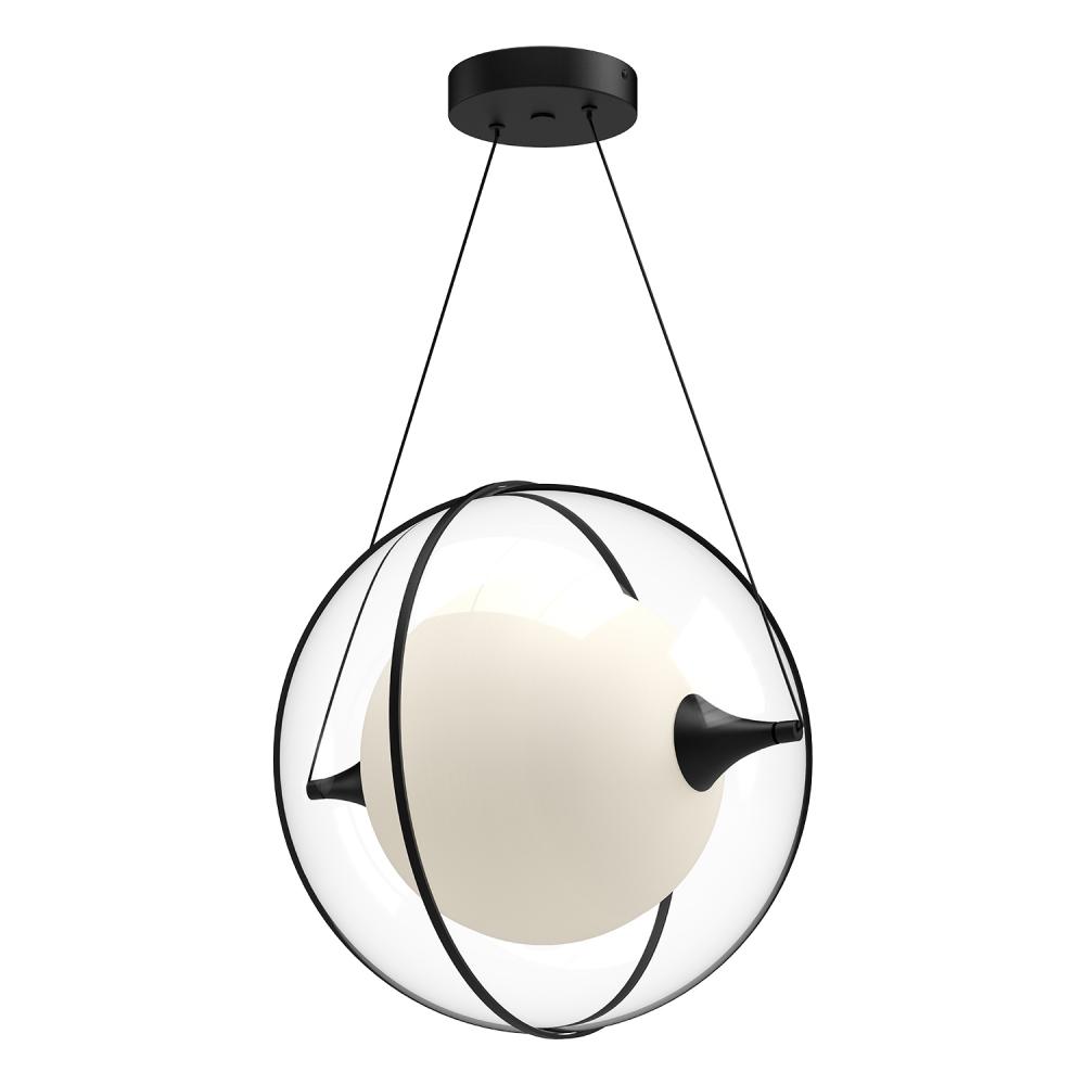 Aries 16-in Black LED Pendant