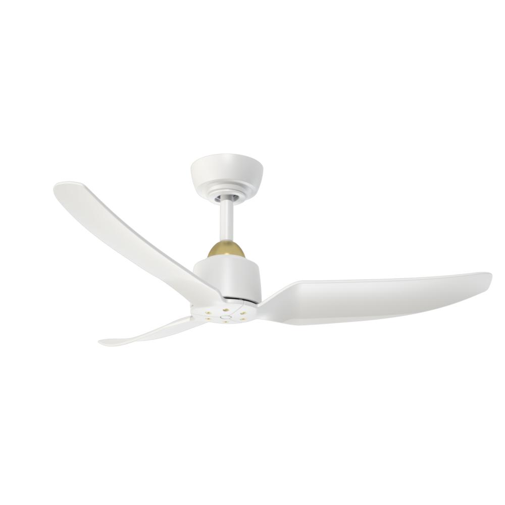 Hugo 42-in Brushed Gold/Matte White FAN Ceiling Fan