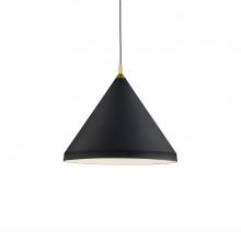  492824-BK/GD - Dorothy 24-in Black With Gold Detail 1 Light Pendant