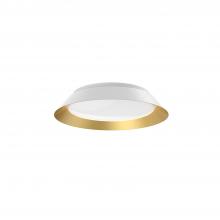  FM43414-WH/GD - Jasper 14-in White/Gold LED Flush Mount