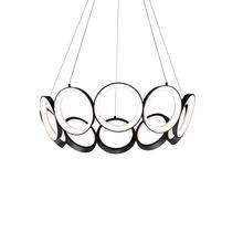  CH94829-BK - Oros 29-in Black LED Chandeliers