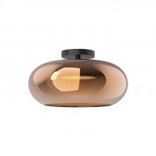  SF62014-BK/CP - Trinity 14-in Black/Copper LED Semi Flush Mount