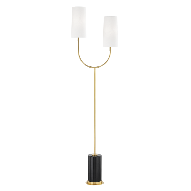 2 LIGHT MARBLE FLOOR LAMP