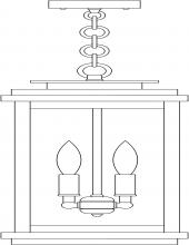 Arroyo Craftsman BOH-8DD-P - 8" Bournemouth Pendant