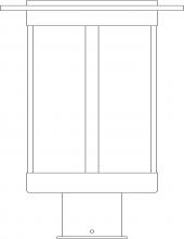 Arroyo Craftsman SAP-9WO-MB - 9" Santorini Post Mount