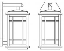 Arroyo Craftsman AVB-6RM-RB - 6" avenue wall bracket