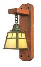 Arroyo Craftsman AWS-1TF-BK - a-line mahogany wood sconce with t-bar overlay