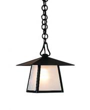 Arroyo Craftsman CH-8TGW-BZ - 8" carmel pendant with t-bar overlay