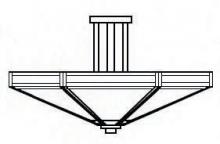 Arroyo Craftsman ETCM-21GWC-AC - 21" etoile inverted ceiling mount