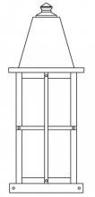 Arroyo Craftsman HC-8LGW-BZ - 8" hartford long body column mount