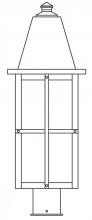 Arroyo Craftsman HP-8LGW-P - 8" hartford long body post mount