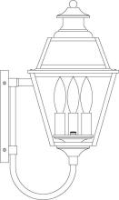 Arroyo Craftsman INB-8GRRM-VP - 8" inverness wall mount with glass roof