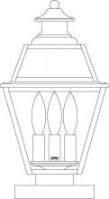 Arroyo Craftsman INC-8GRRM-BK - 8" inverness column mount with glass roof