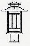 Arroyo Craftsman KP-9GW-BZ - 9" kennebec post mount