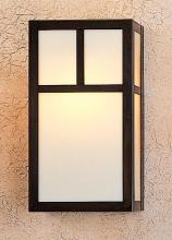 Arroyo Craftsman MS-12AM-MB - 12" mission sconce with classic arch overlay