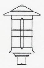 Arroyo Craftsman NP-14LGW-BZ - 14" newport long body post mount fixture