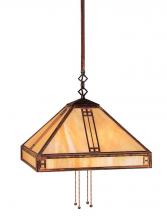 Arroyo Craftsman PSH-15CS-AB - 15" prairie stem hung pendant