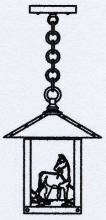 Arroyo Craftsman TRH-9HSF-MB - 9" timber ridge pendant with horse filigree