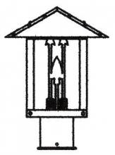 Arroyo Craftsman TRP-9ARCS-AB - 9" timber ridge post mount with arrow filigree