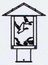 Arroyo Craftsman TRP-9GSWO-RB - 9" timber ridge post mount with goose filigree