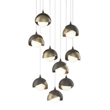  131105-SKT-LONG-07-84-GG0711 - Brooklyn 9-Light Double Shade Pendant