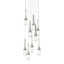  131108-SKT-LONG-85-ZM0434 - Link 9-Light Clear Glass Pendant