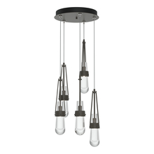  131127-SKT-STND-07-ZM0434 - Link 5-Light Clear Glass Pendant