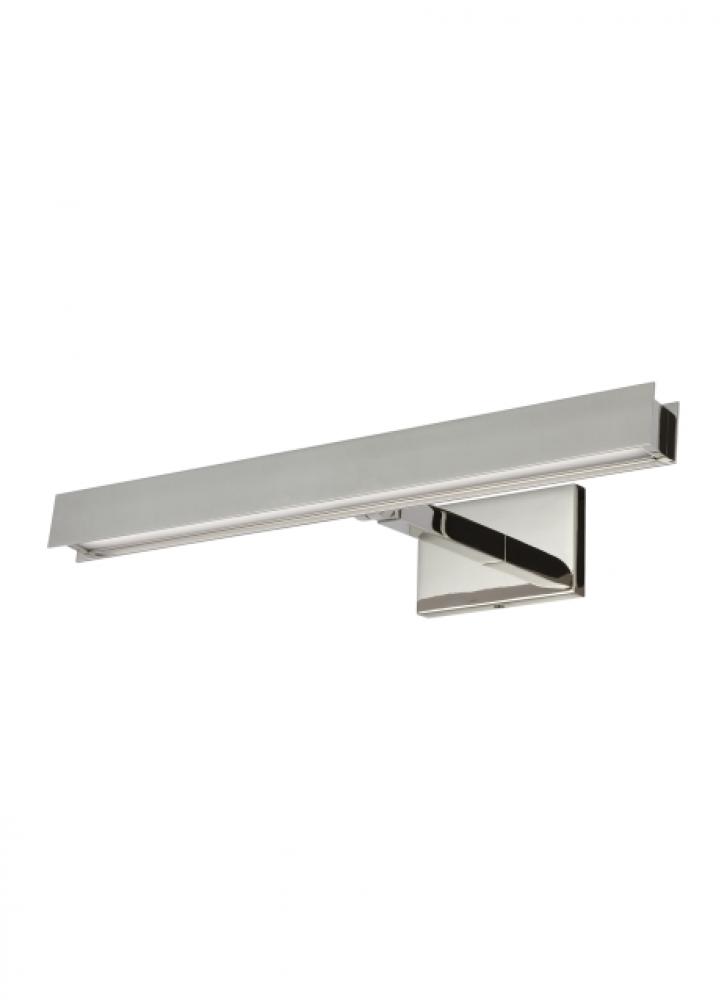 The Bau 18-inch Damp Rated 1-Light Integrated Dimmable LED Picture Light in Polished Nickel