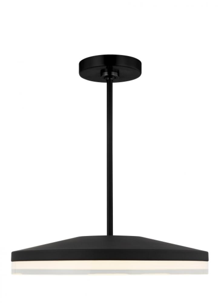 Modern Wyatt dimmable LED Large Ceiling Pendant Light in a Nightshade Black finish