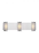 Visual Comfort & Co. Modern Collection KWWS10127CN - The Esfera Large Damp Rated 3-Light Integrated Dimmable LED Wall Sconce in Polished Nickel