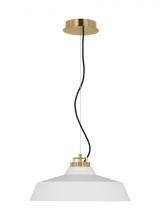 Visual Comfort & Co. Modern Collection SLPD12827WNB - The Forge Large Short 1-Light Damp Rated Integrated Dimmable LED Ceiling Pendant in Natural Brass