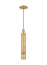 Visual Comfort & Co. Modern Collection 700TDSOT21NB-LED927 - Modern Sottile dimmable LED Large Ceiling Pendant Light in a Natural Brass/Gold Colored finish