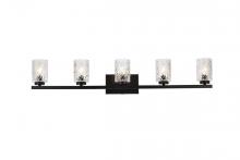  LD7029W41BK - Cassie 5 Lights Bath Sconce in Black with Clear Shade