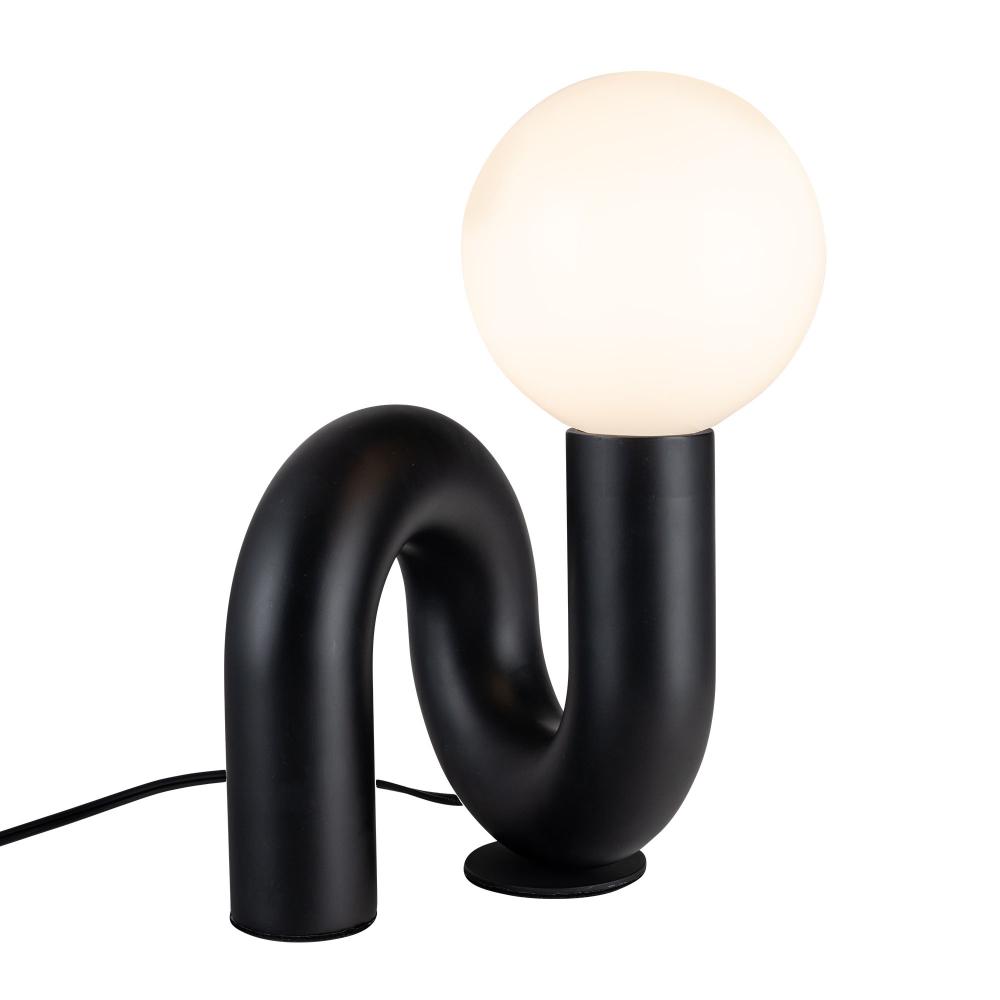 Sadie 6-in Glossy Black Socket Table Lamp