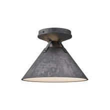  FM584507SL - Archer 7-in Steel Shade 1 Light Flush Mount