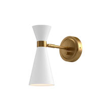  WV574404WHAG - Blake 4-in Aged Gold/White 1 Light Wall/Vanity