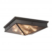  FM332919UBCR - Cairo 19-in Ribbed Glass/Urban Bronze 4 Lights Flush Mount