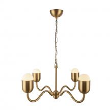 Alora Lighting CH558427BGOP - Effie 27-in Brushed Gold/Opal Glass Socket Chandelier