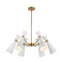  CH574632WHAG - Blake 32-in White/Aged Gold Socket Chandelier