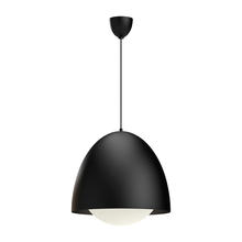  PD529220MBOP - Kenji 20-in Matte Black/Opal Matte Glass 1 Light Pendant