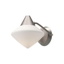 Alora Lighting WV537508BNOP - Nora 8-in Brushed Nickel/Opal Matte Glass 1 Light Wall/Vanity