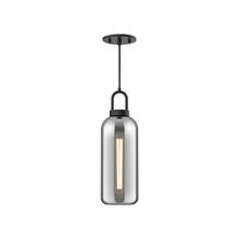 Alora Lighting PD401505MBSM - Soji 5-in Matte Black/Smoked Solid Glass 1 Light Pendant