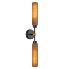  WV491223MBTJ - Colby 23-in Matte Black/Tan Jute Socket Wall/Vanity Light