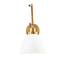 Visual Comfort & Co. Studio Collection CW1161MWTBBS - Wellfleet Double Arm Dome Task Sconce