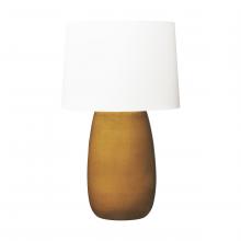  BT1081OL1 - Barbara Barry Roma 1-Light Table Lamp in Olive Finish with White Linen Fabric Shade