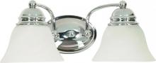  60/337 - Empire - 2 Light 15" Vanity with Alabaster Glass - Polished Chrome Finish