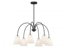  M100138MBK - 6-Light Chandelier in Matte Black