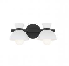  M80074MBK - 2-Light Bathroom Vanity Light in Matte Black