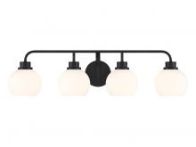  M80082MBK - 4-Light Bathroom Vanity Light in Matte Black